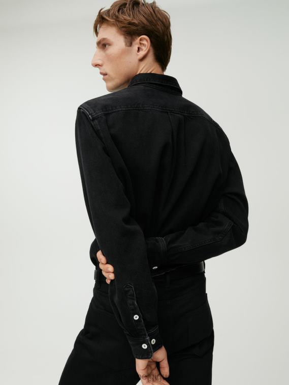 ARKET ceinture fine en cuir Hommes noir T46DR1328 accessoires