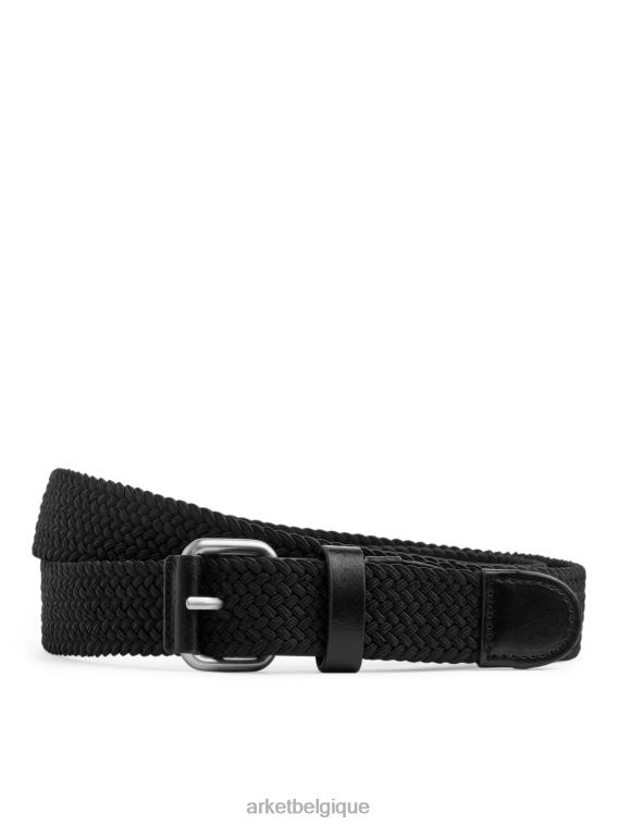 ARKET ceinture à finitions en cuir tressé Hommes noir T46DR1332 accessoires
