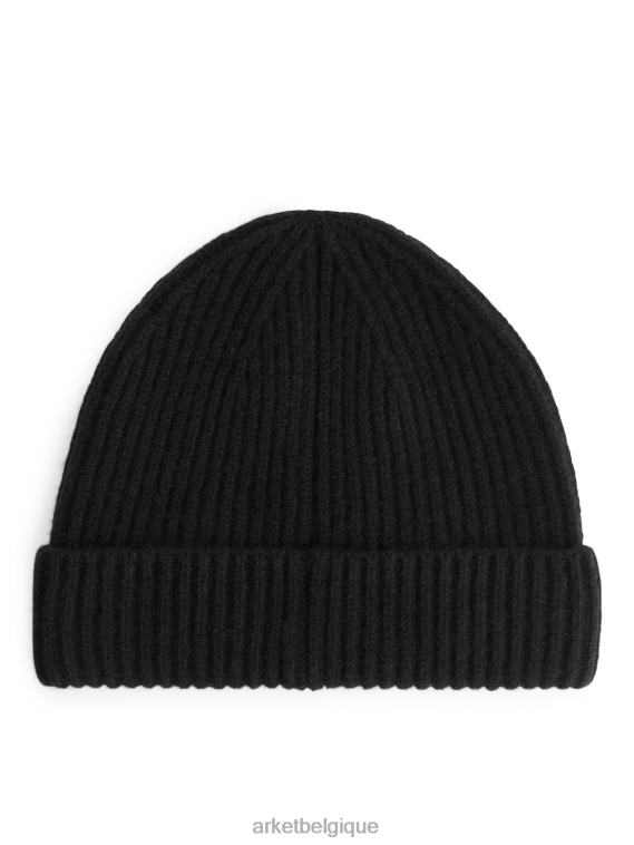 ARKET bonnet en cachemire mélangé Hommes noir T46DR1311 accessoires