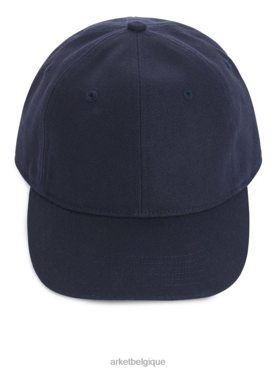 ARKET casquette en chanvre et coton Hommes bleu foncé T46DR1297 accessoires