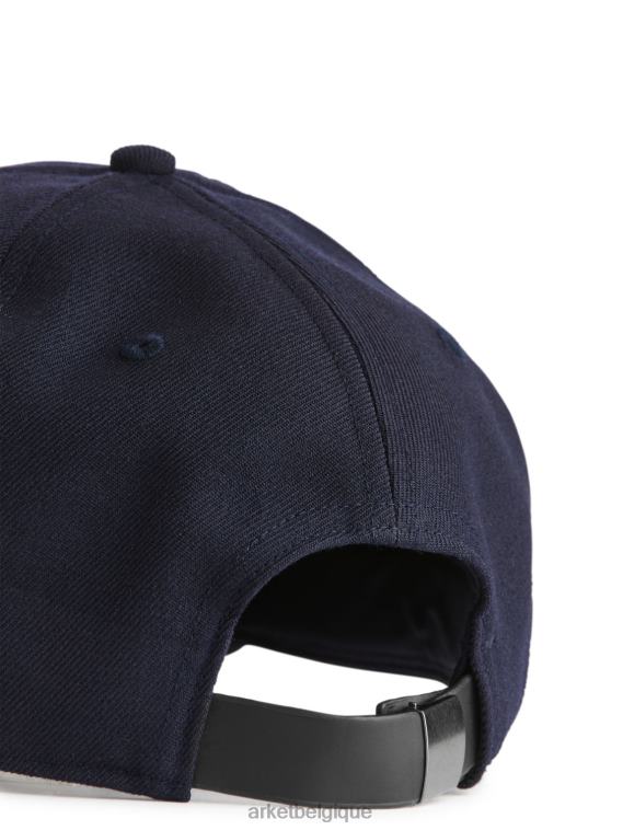 ARKET casquette en laine mélangée Hommes bleu foncé T46DR1305 accessoires
