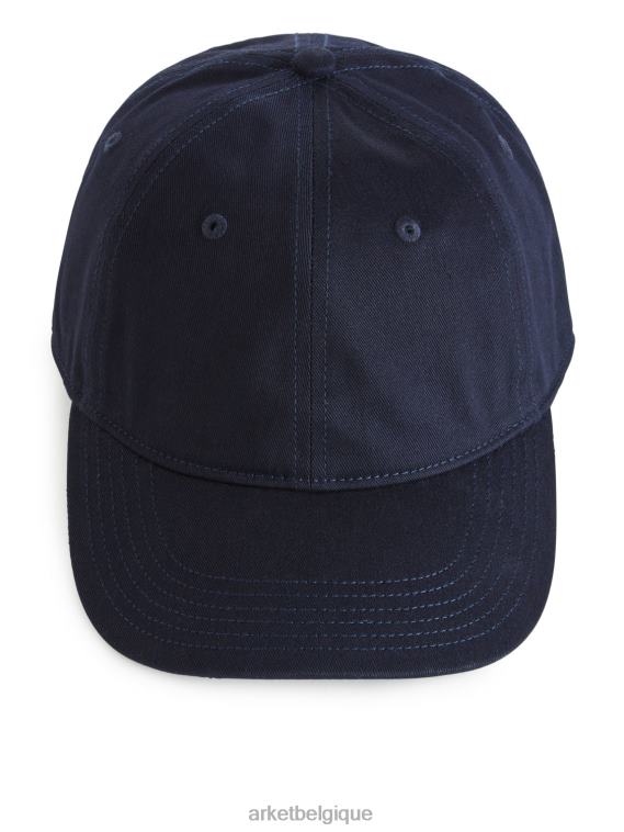 ARKET casquette en sergé de coton Hommes bleu foncé T46DR1302 accessoires