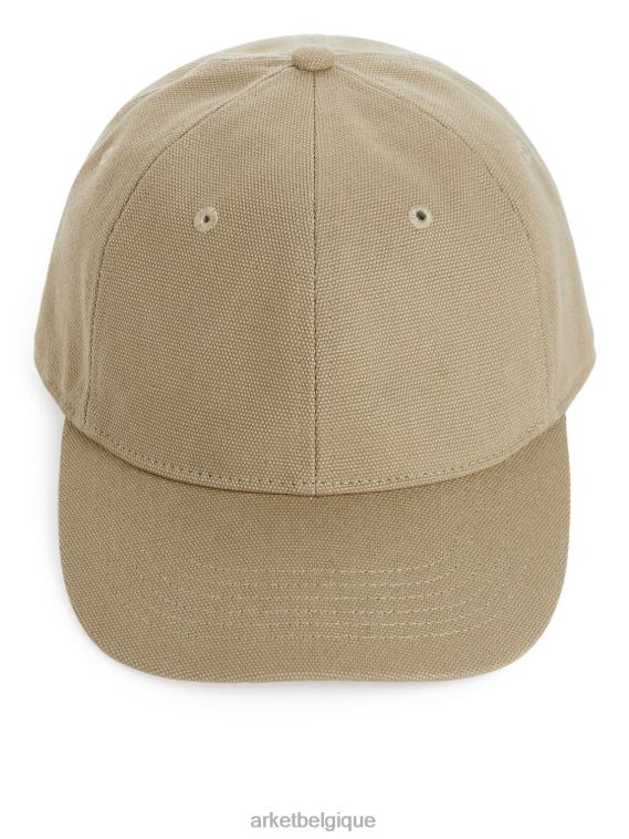 ARKET casquette en toile de coton Hommes beige T46DR1296 accessoires