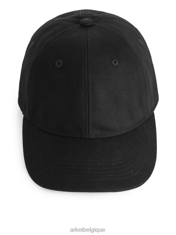 ARKET casquette en toile de coton Hommes noir T46DR1303 accessoires