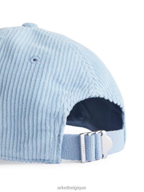 ARKET casquette en velours côtelé Hommes bleu clair T46DR1290 accessoires