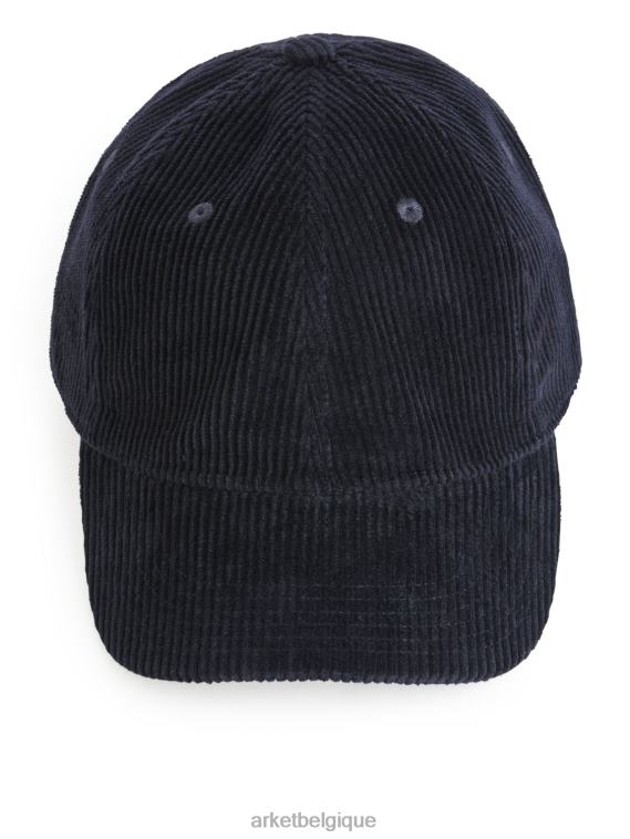 ARKET casquette en velours côtelé Hommes bleu foncé T46DR1306 accessoires