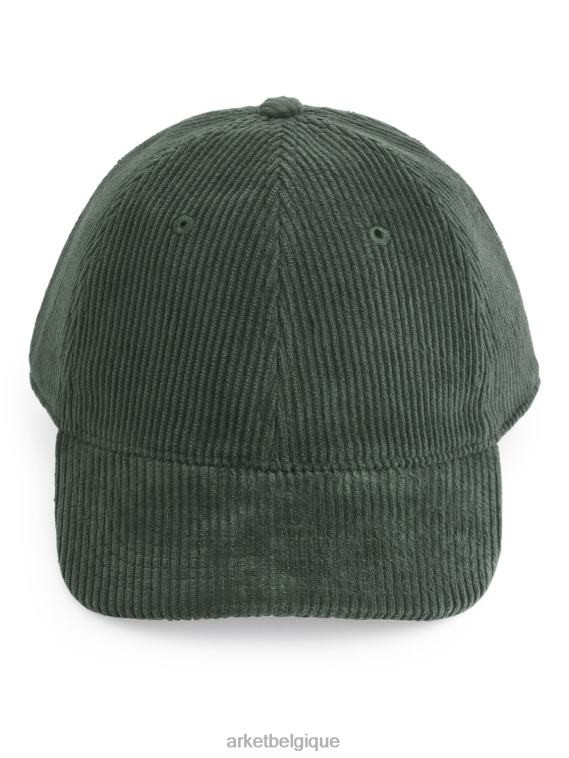 ARKET casquette en velours côtelé Hommes vert foncé T46DR1291 accessoires