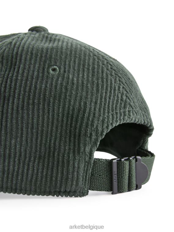 ARKET casquette en velours côtelé Hommes vert foncé T46DR1291 accessoires
