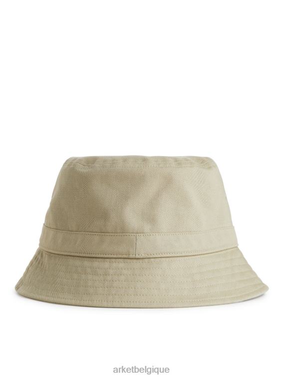 ARKET chapeau bob en sergé de coton Hommes beige T46DR1301 accessoires