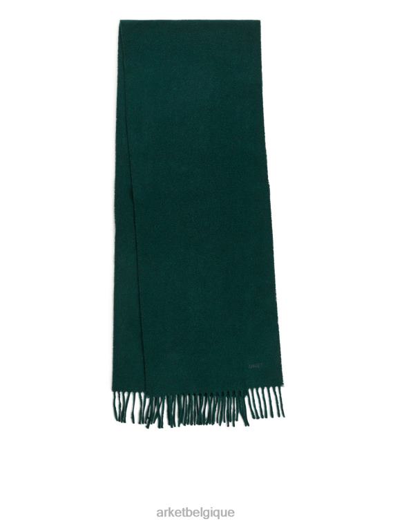 ARKET écharpe en cachemire tissée Hommes vert foncé T46DR1314 accessoires