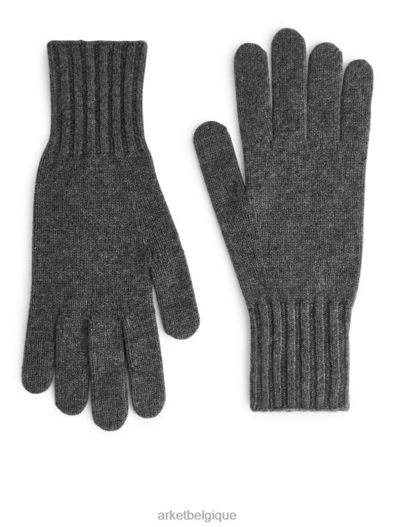 ARKET gants en cachemire Hommes gris T46DR1317 accessoires
