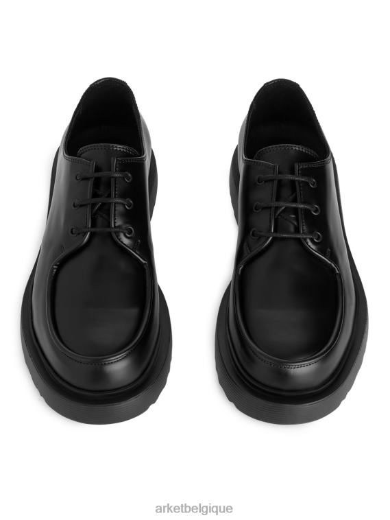 ARKET chaussures derby en cuir Hommes noir T46DR1276 chaussure