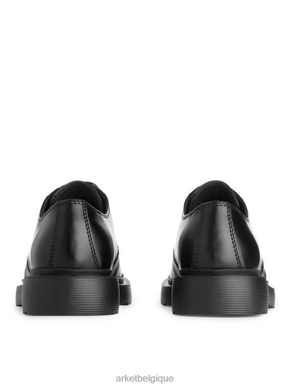 ARKET chaussures derby en cuir épaisses Hommes noir T46DR1279 chaussure