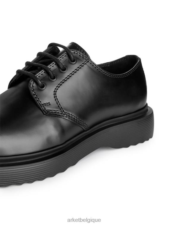 ARKET chaussures derby en cuir épaisses Hommes noir T46DR1279 chaussure