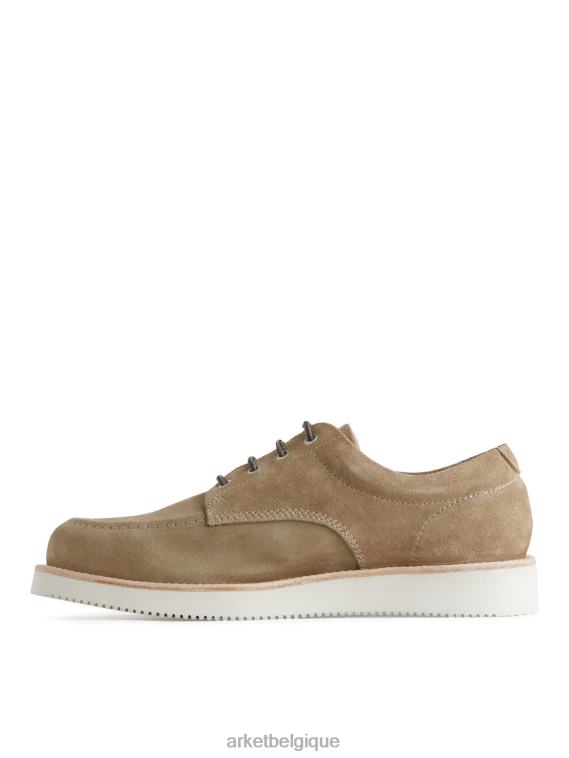 ARKET chaussures derby en daim Vibram Hommes beige T46DR1274 chaussure