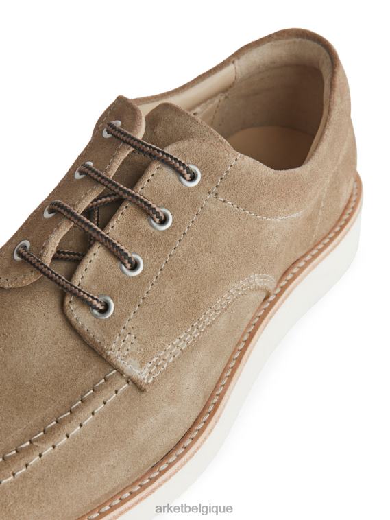 ARKET chaussures derby en daim Vibram Hommes beige T46DR1274 chaussure