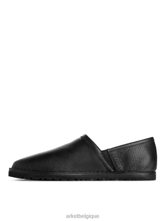 ARKET chaussures à enfiler en cuir Hommes noir T46DR1273 chaussure