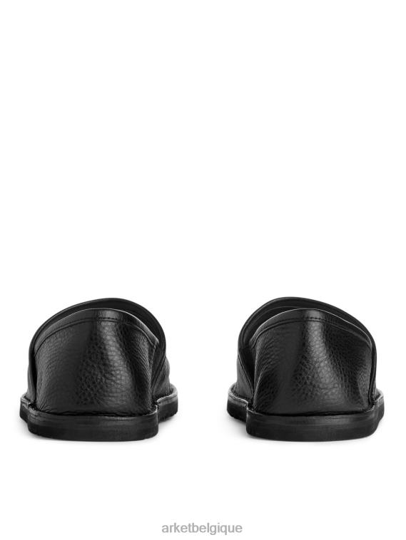 ARKET chaussures à enfiler en cuir Hommes noir T46DR1273 chaussure