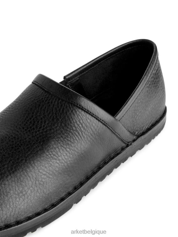ARKET chaussures à enfiler en cuir Hommes noir T46DR1273 chaussure