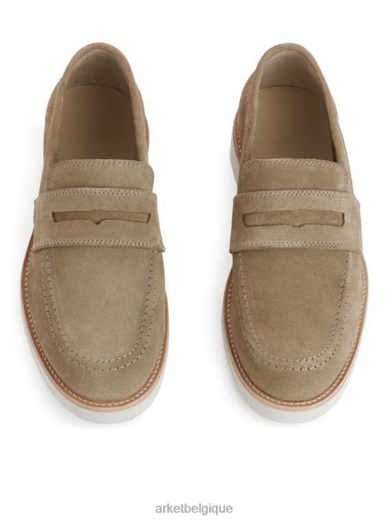 ARKET mocassins en daim Vibram Hommes beige T46DR1275 chaussure