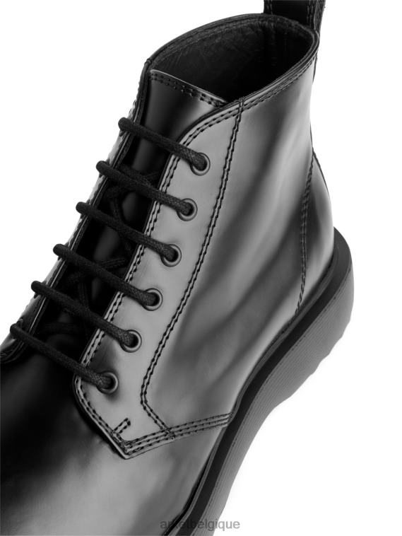 ARKET bottes en cuir à lacets Hommes noir T46DR1277 chaussure