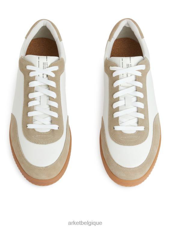 ARKET baskets en cuir Hommes blanc/beige T46DR1254 chaussure