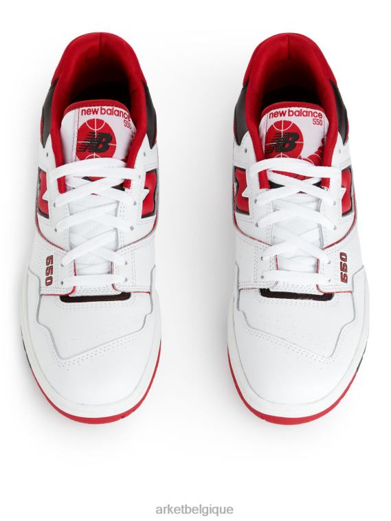 ARKET baskets new balance 550 Hommes blanc/rouge/noir T46DR1267 chaussure