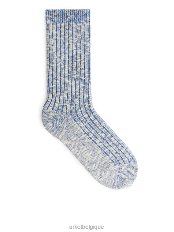 ARKET chaussettes en grosse maille Hommes mélange bleu T46DR577 vêtements