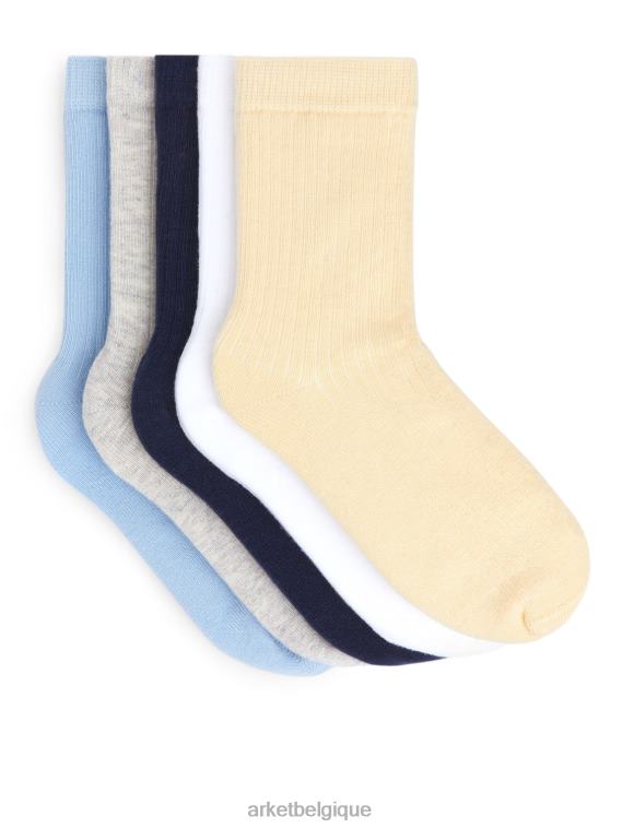 ARKET chaussettes en tricot côtelé Hommes neutres/multicolores T46DR1604 vêtements