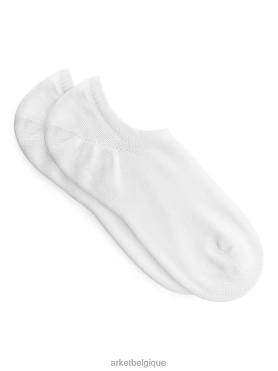 ARKET chaussettes sneaker lot de 2 paires Hommes blanc T46DR576 vêtements