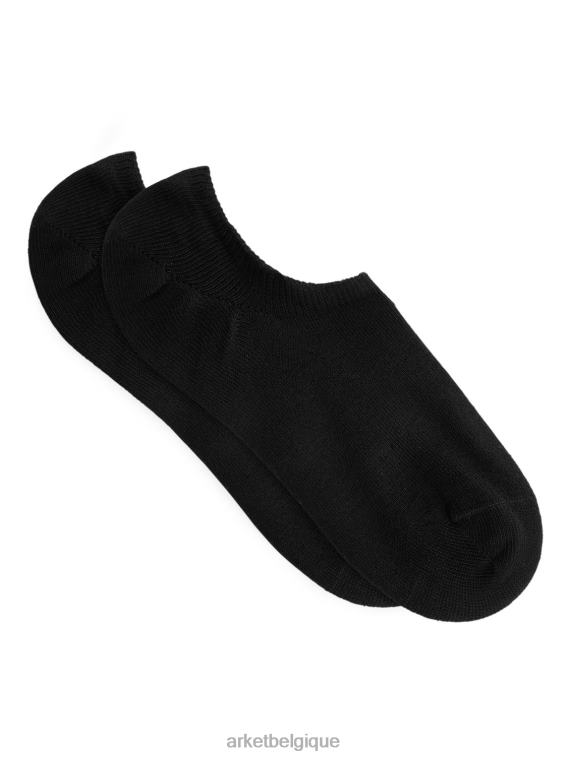 ARKET chaussettes sneaker lot de 2 paires Hommes noir T46DR575 vêtements