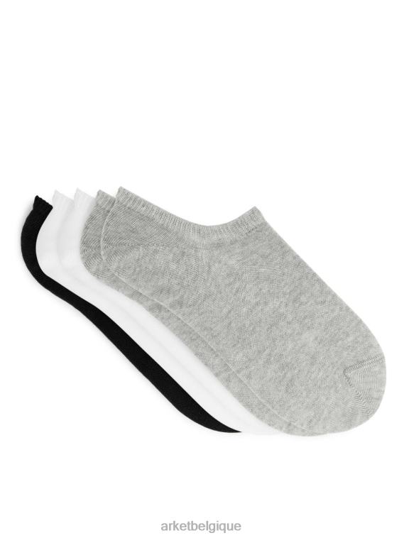 ARKET chaussettes sneaker lot de 5 paires Hommes gris T46DR572 vêtements