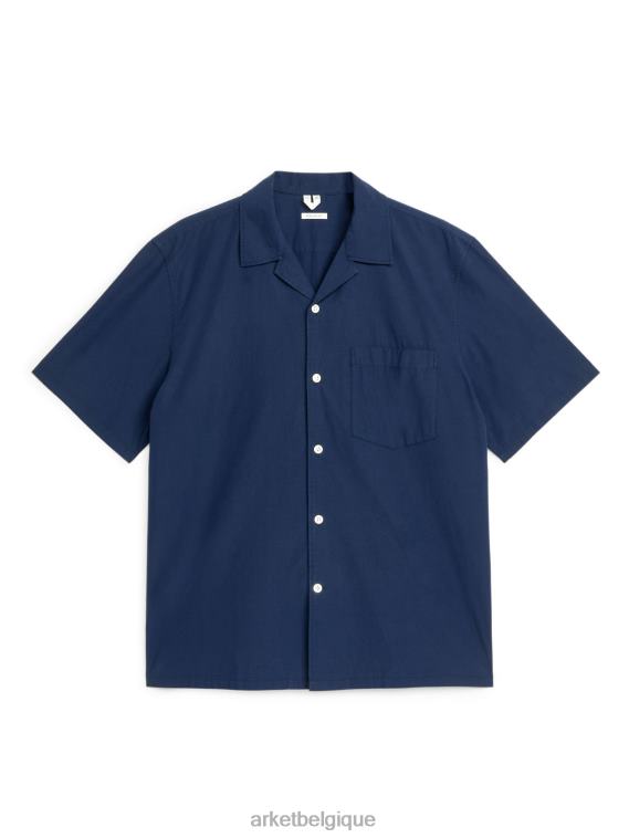 ARKET chemise de villégiature Hommes bleu foncé T46DR929 vêtements