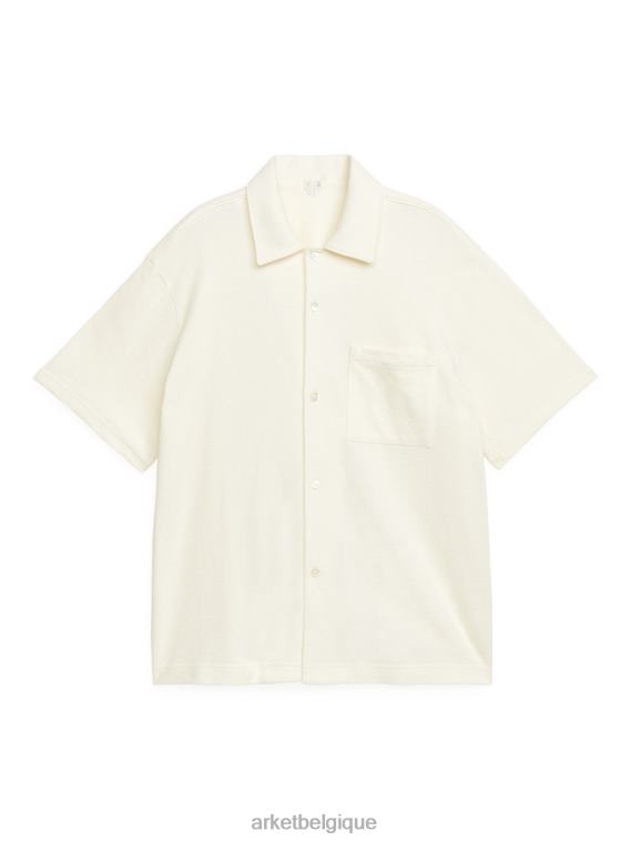 ARKET chemise en jersey bouclé Hommes blanc cassé T46DR934 vêtements