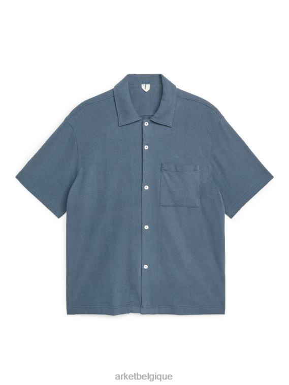 ARKET chemise en jersey bouclé Hommes bleu acier T46DR937 vêtements