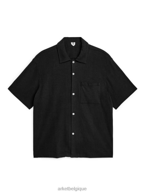ARKET chemise en jersey bouclé Hommes noir T46DR933 vêtements
