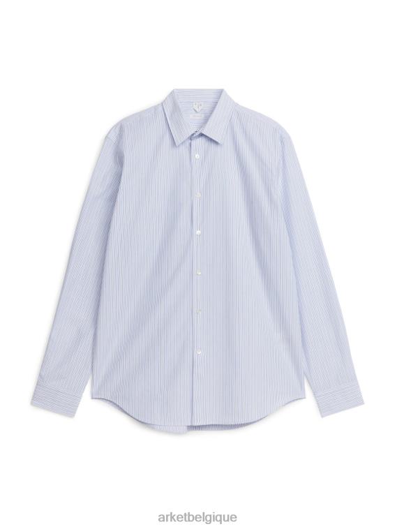 ARKET chemise habillée en popeline Hommes bleu/rayure T46DR958 vêtements
