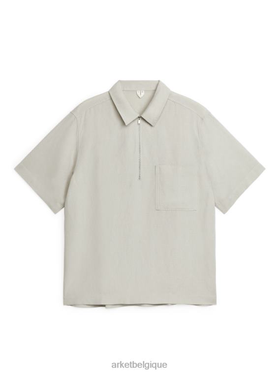 ARKET chemise à manches courtes et demi-zip Hommes sable T46DR936 vêtements