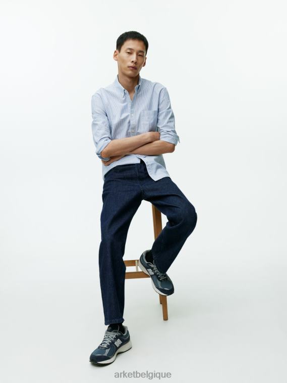 ARKET chemise oxford Hommes bleu/rayé T46DR973 vêtements