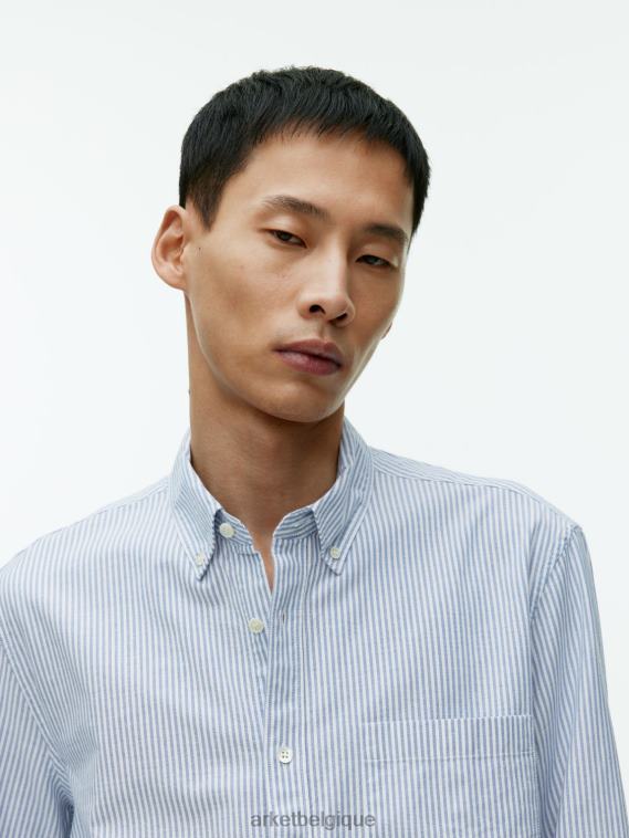 ARKET chemise oxford Hommes bleu/rayé T46DR973 vêtements