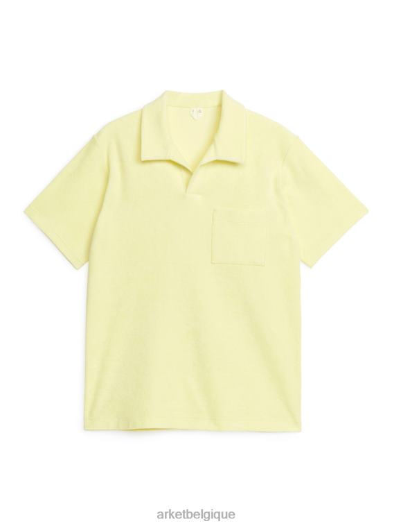ARKET polo en coton éponge Hommes jaune T46DR1017 vêtements