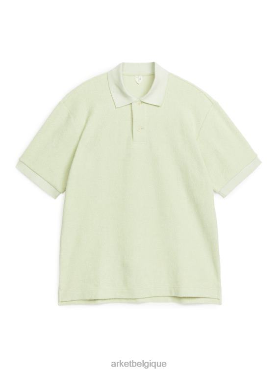 ARKET polo en tissu éponge Hommes pistache T46DR1040 vêtements