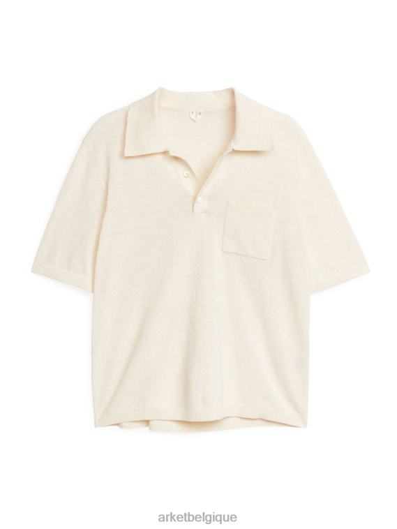 ARKET polo à manches courtes Hommes blanc cassé T46DR1014 vêtements