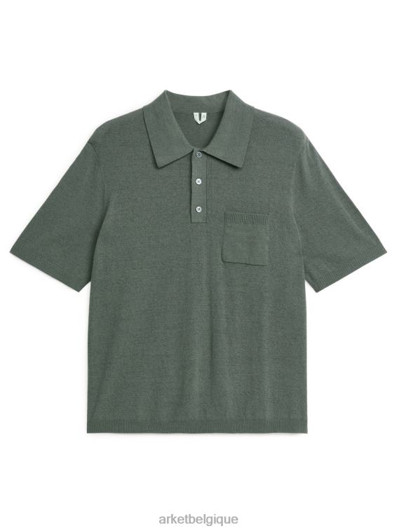 ARKET polo à manches courtes Hommes vert kaki T46DR1033 vêtements