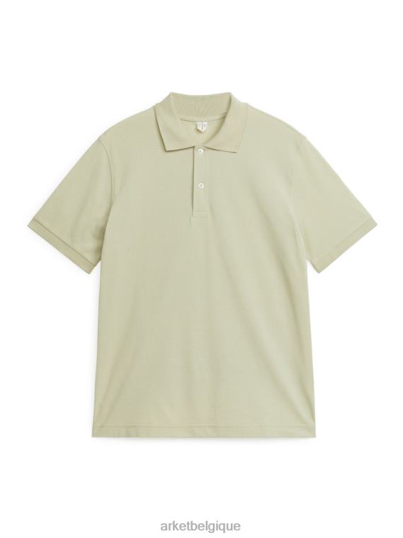 ARKET polo piqué Hommes vert clair poussiéreux T46DR1041 vêtements