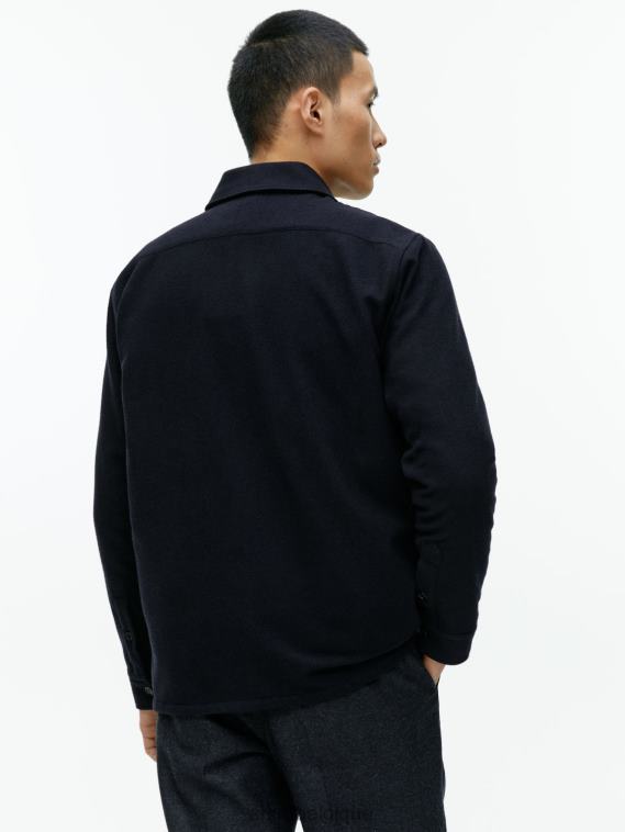 ARKET surchemise en laine Hommes bleu foncé T46DR962 vêtements