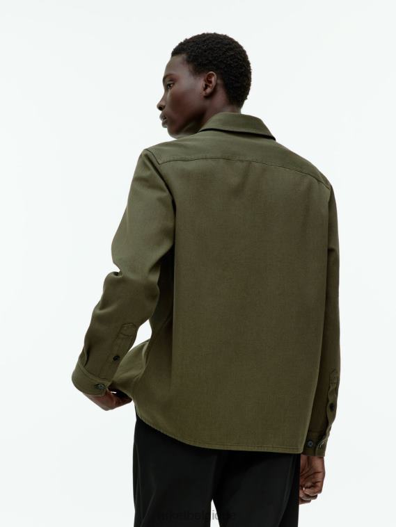 ARKET surchemise en sergé de coton Hommes vert T46DR968 vêtements