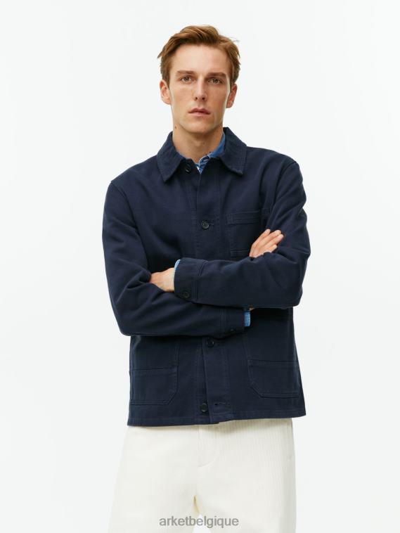 ARKET surchemise en sergé surteinte Hommes bleu foncé T46DR965 vêtements