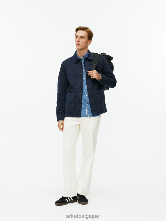 ARKET surchemise en sergé surteinte Hommes bleu foncé T46DR965 vêtements