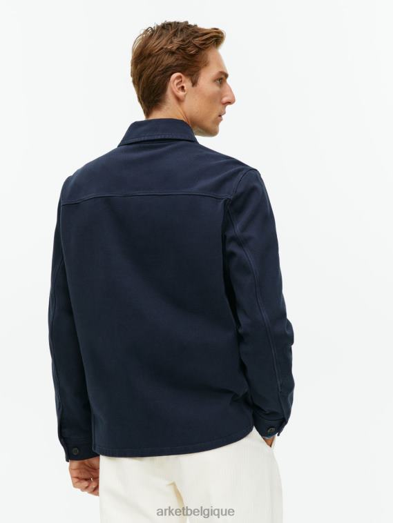 ARKET surchemise en sergé surteinte Hommes bleu foncé T46DR965 vêtements